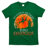 Halloween My German Shepherd Rides Shotgun Trick or Treat T-Shirt