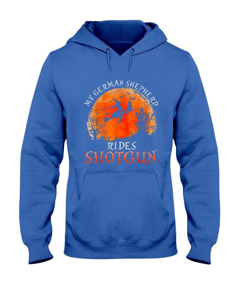Halloween My German Shepherd Rides Shotgun Trick or Treat T-Shirt