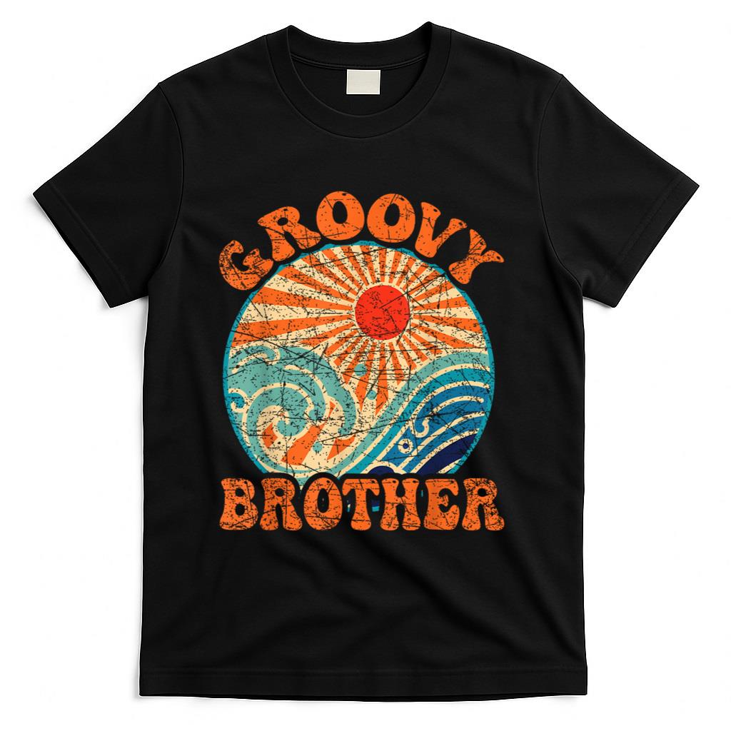 Retro Nostalgia - Groovy Brother 70s Aesthetic Nostalgia 1970's Retro Brother T-Shirt
