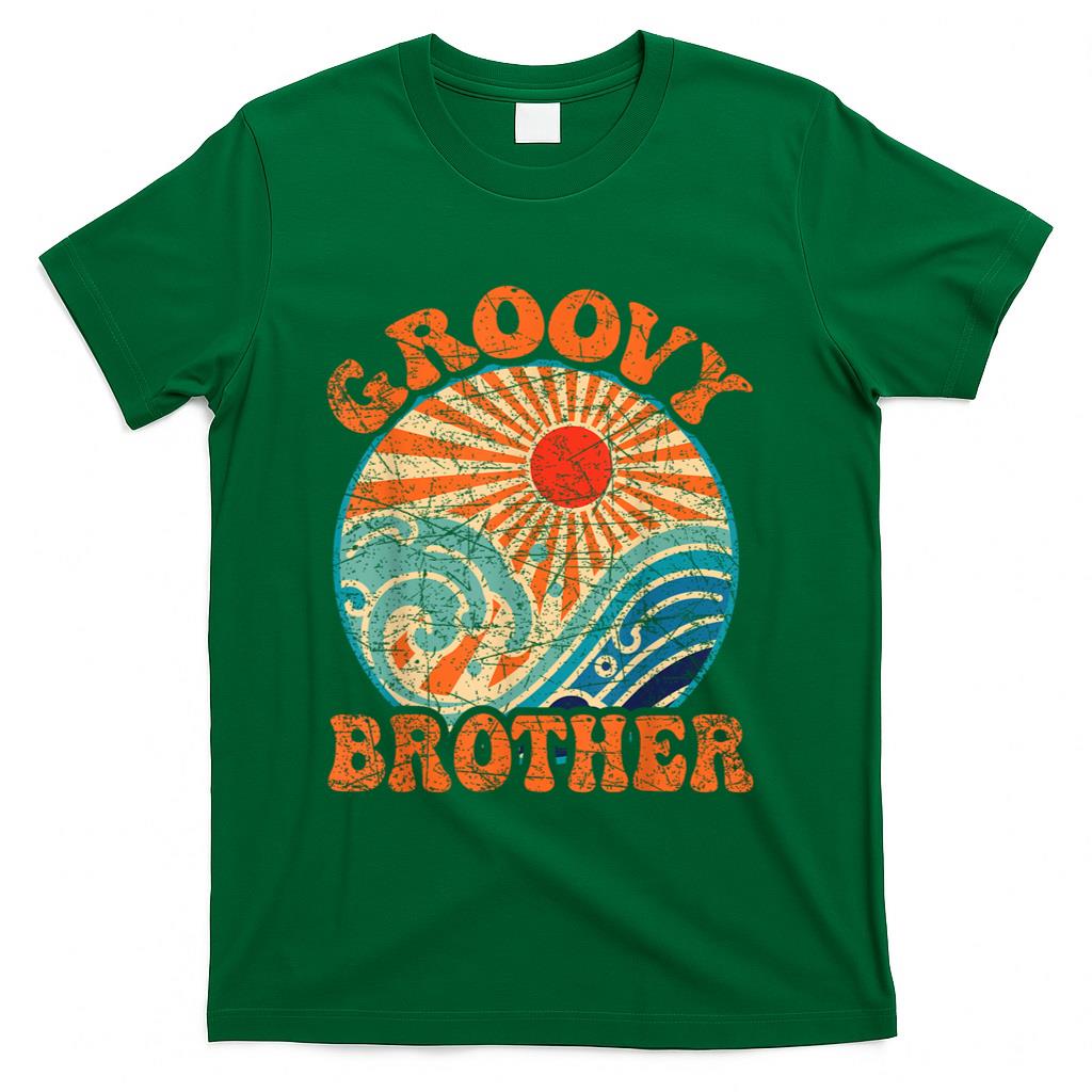 Retro Nostalgia - Groovy Brother 70s Aesthetic Nostalgia 1970's Retro Brother T-Shirt