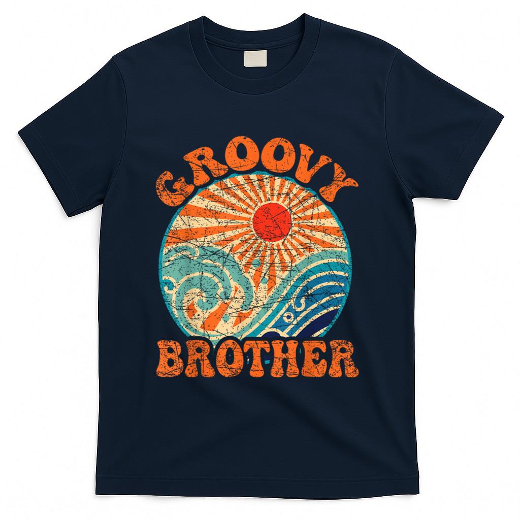 Retro Nostalgia - Groovy Brother 70s Aesthetic Nostalgia 1970's Retro Brother T-Shirt