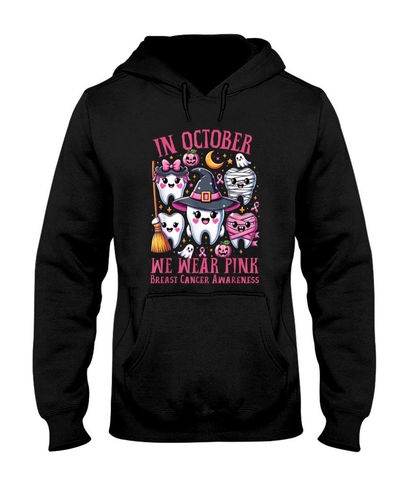 In October We Wear Pink Tooth Dental Breast Cancer Awareness T-Shirt