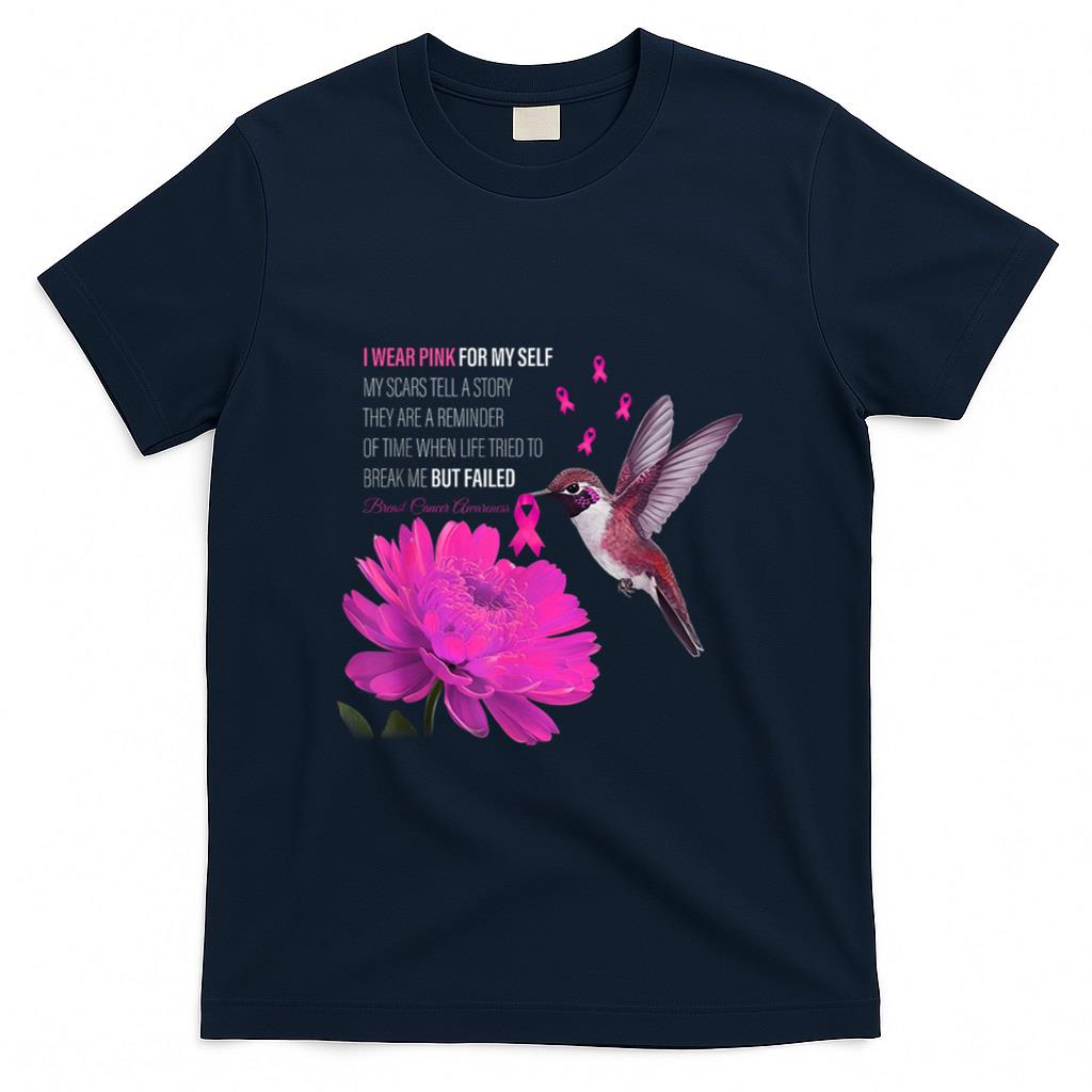 I Wear Pink For Myself My Scars Tell A Story Breast Cancer T-Shirt