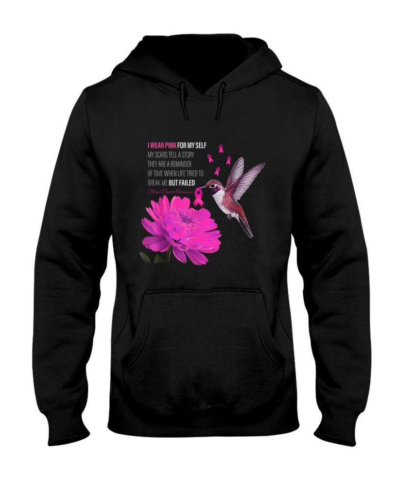 I Wear Pink For Myself My Scars Tell A Story Breast Cancer T-Shirt