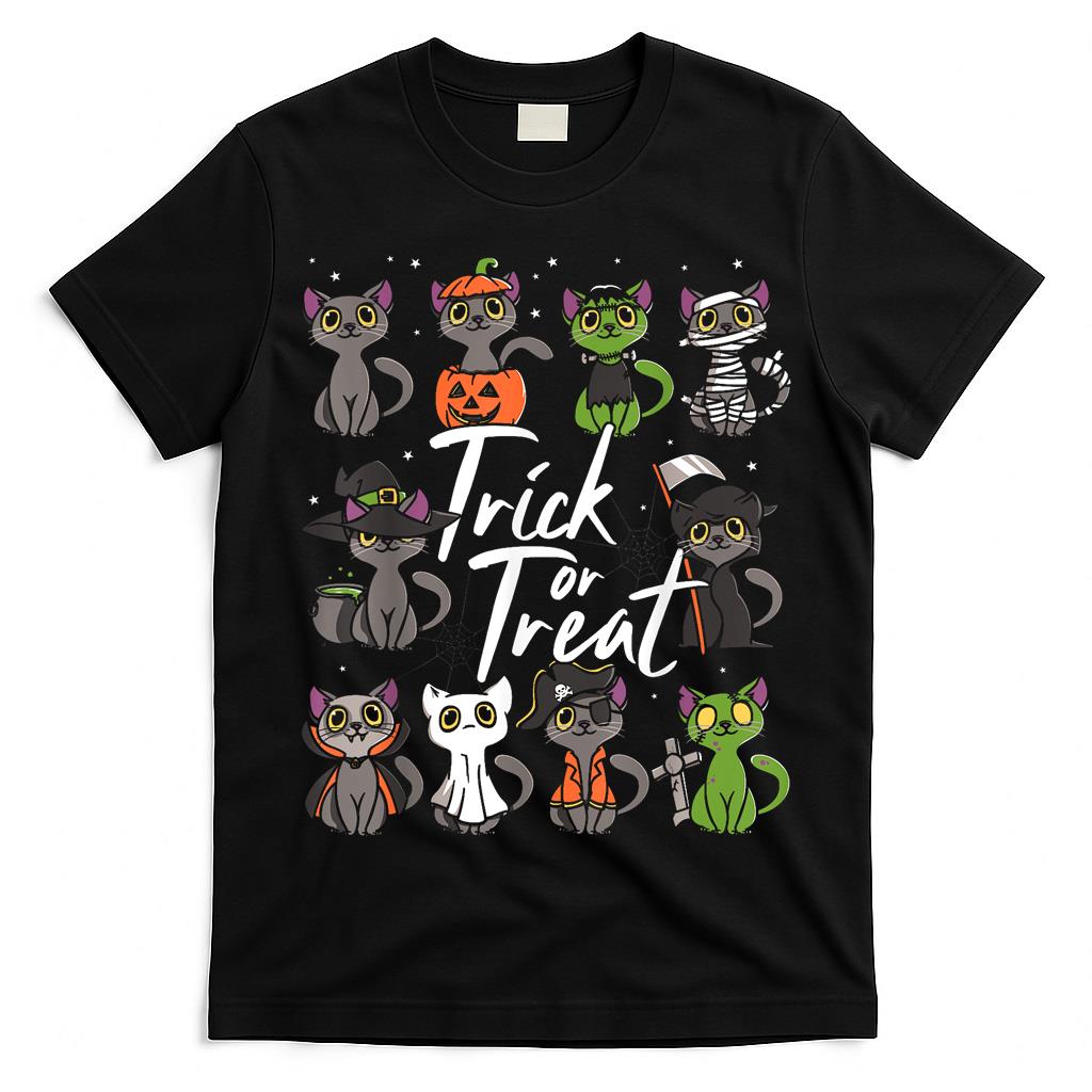 Cute Halloween Cats Trick or Treat T-Shirt