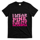 Kids Breast Cancer Pink Grandma Retro Awareness Girls Boys Kids T-Shirt