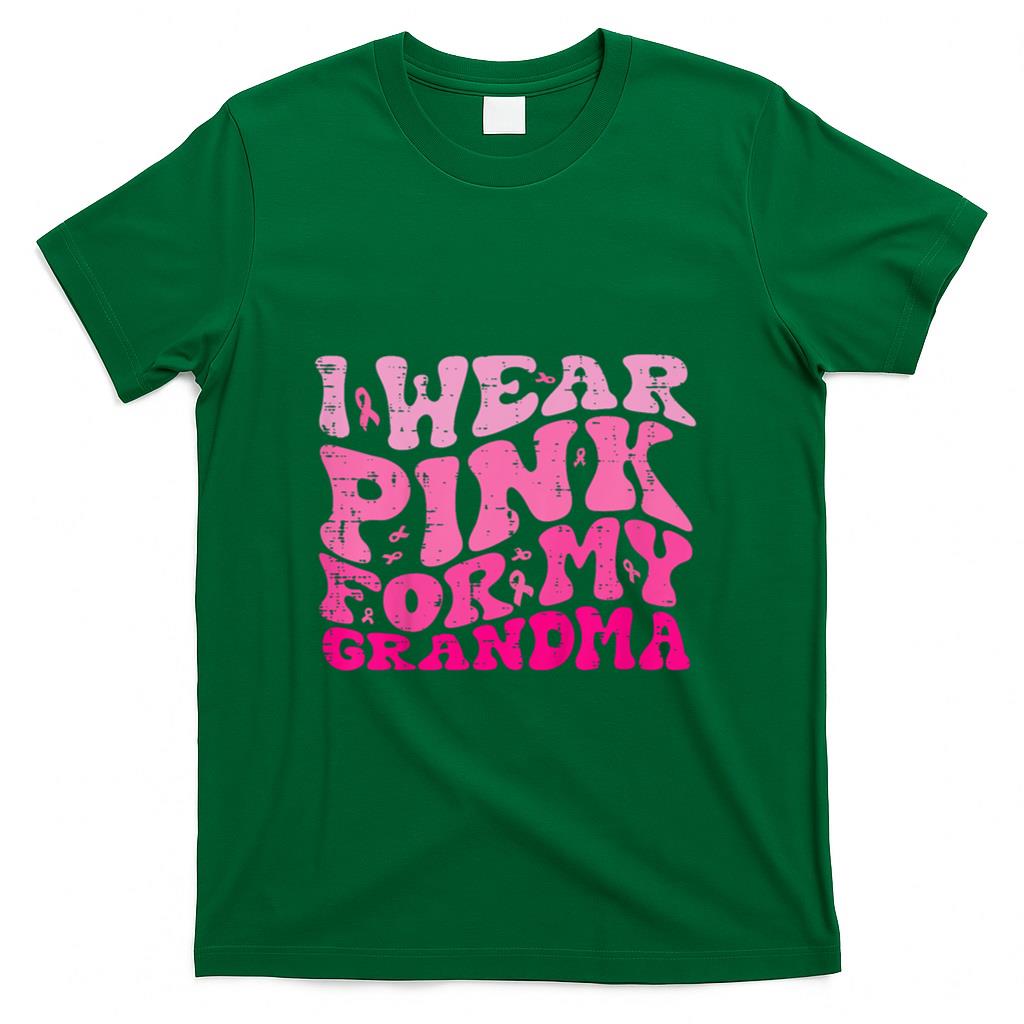Kids Breast Cancer Pink Grandma Retro Awareness Girls Boys Kids T-Shirt