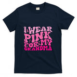 Kids Breast Cancer Pink Grandma Retro Awareness Girls Boys Kids T-Shirt