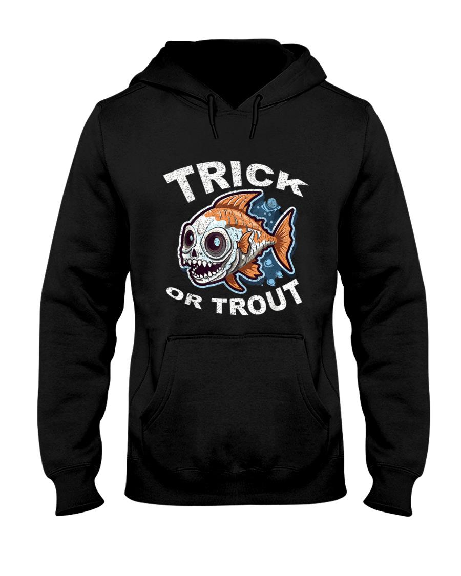 Fish Halloween Fishing Trick Or Treat Spooky Fisherman T-Shirt