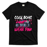 Monster Truck Breast Cancer Awareness Cool Boys Wear Pink T-Shirt