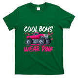 Monster Truck Breast Cancer Awareness Cool Boys Wear Pink T-Shirt