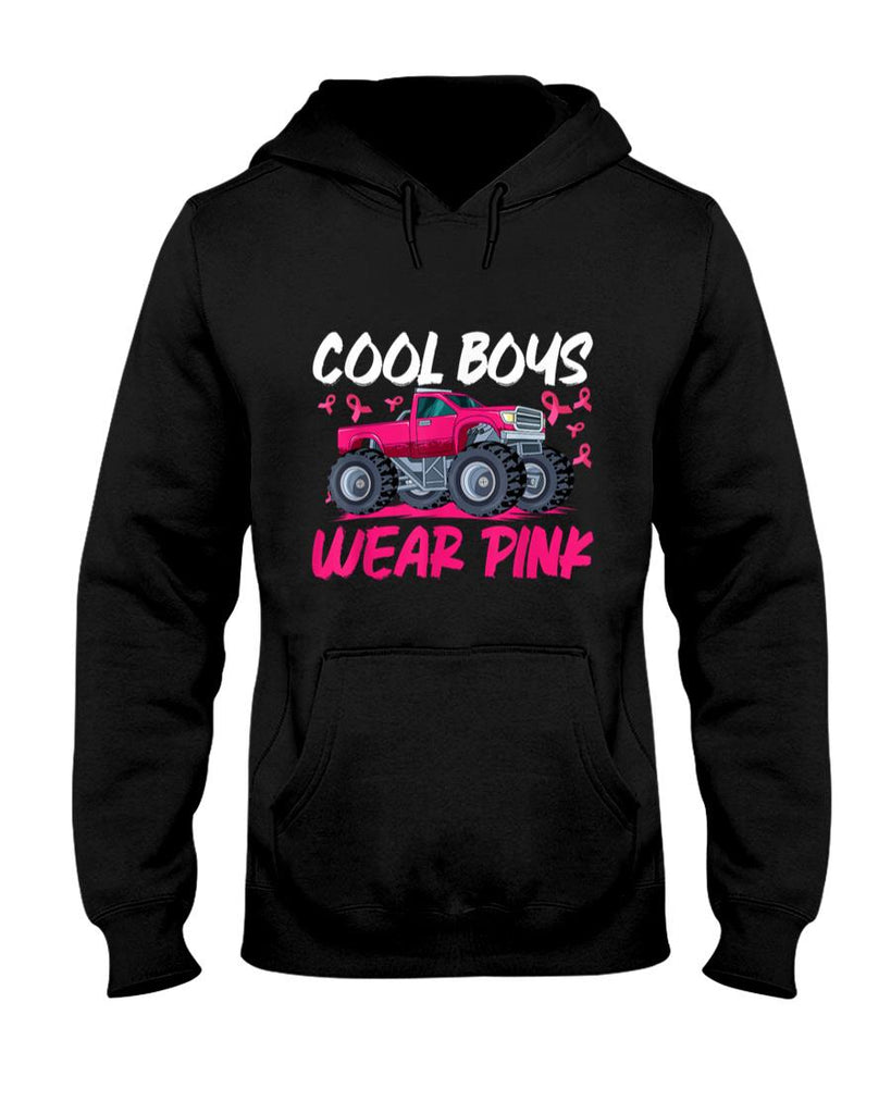 Monster Truck Breast Cancer Awareness Cool Boys Wear Pink T-Shirt