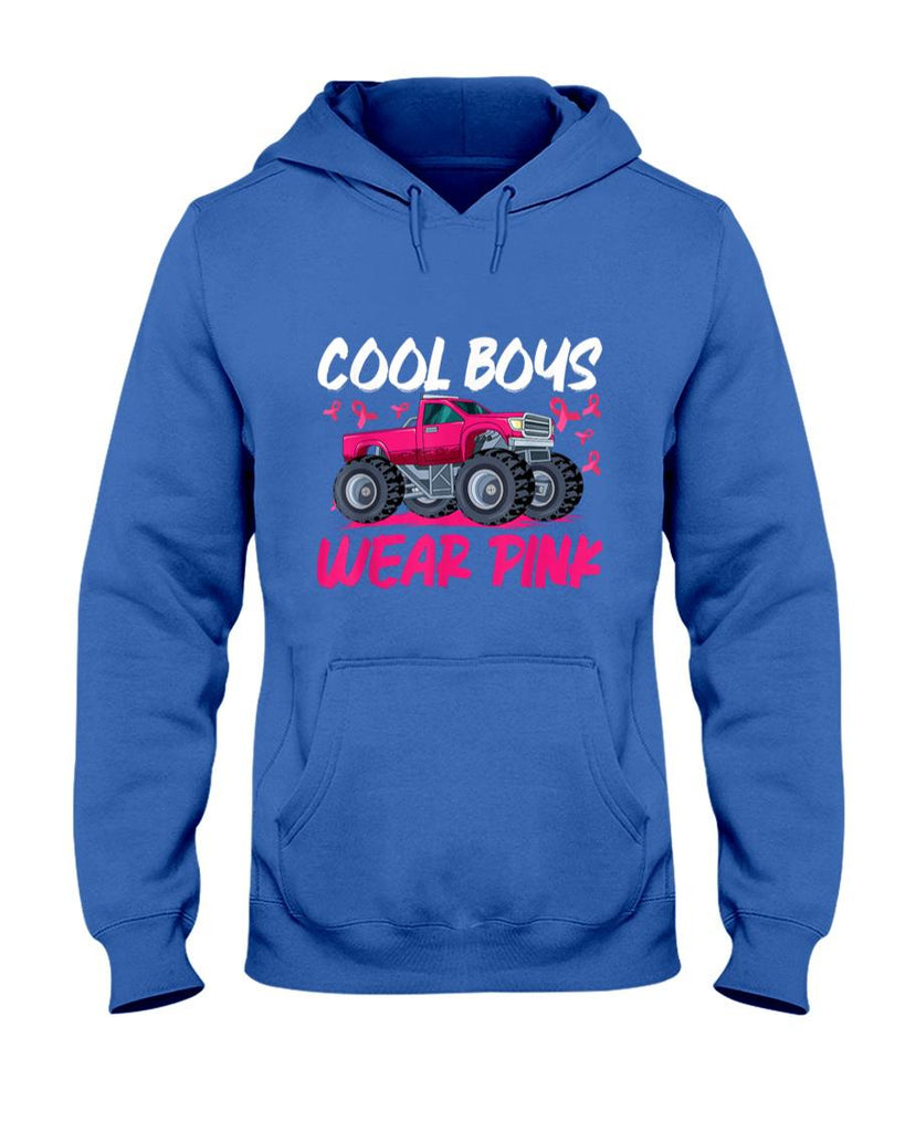 Monster Truck Breast Cancer Awareness Cool Boys Wear Pink T-Shirt