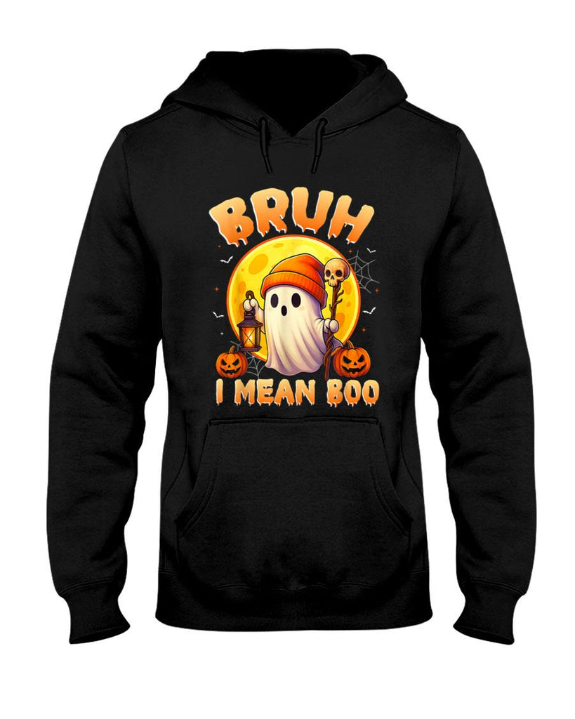 Bruh I Mean Boo Trick or Treat Halloween Ghost Boy Girl Kids T-Shirt