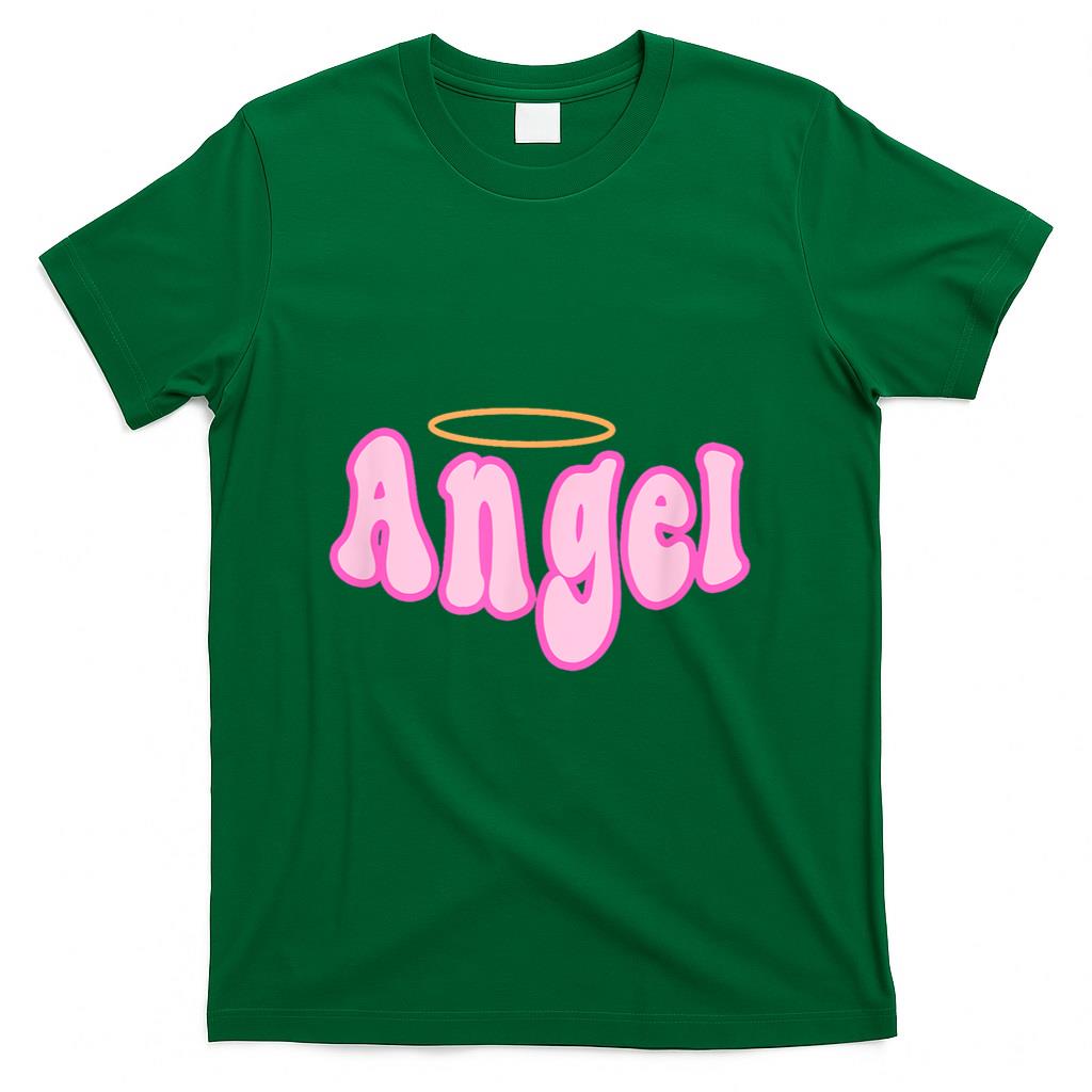 Retro Nostalgia - Angel y2k Aesthetic 2000s Millennial Nostalgia Retro Pink T-Shirt