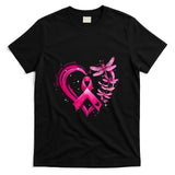 Breast Cancer Awareness Heart Dragonflies Men Women Kid T-Shirt