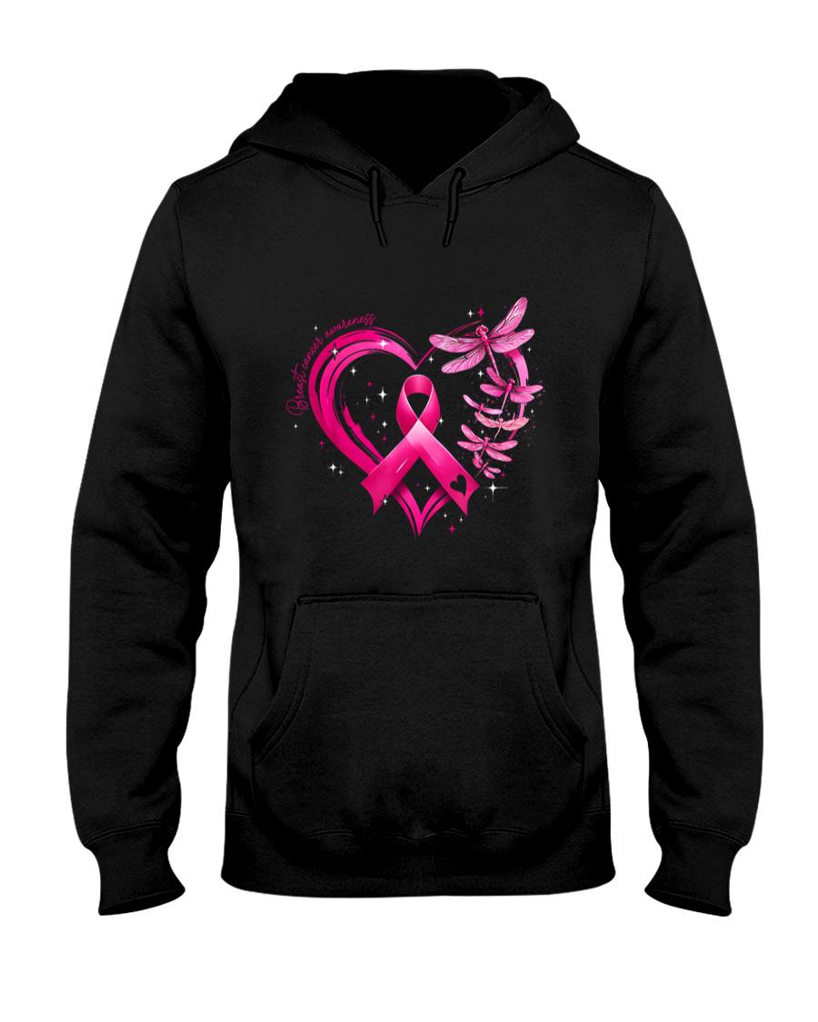 Breast Cancer Awareness Heart Dragonflies Men Women Kid T-Shirt