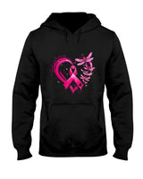 Breast Cancer Awareness Heart Dragonflies Men Women Kid T-Shirt