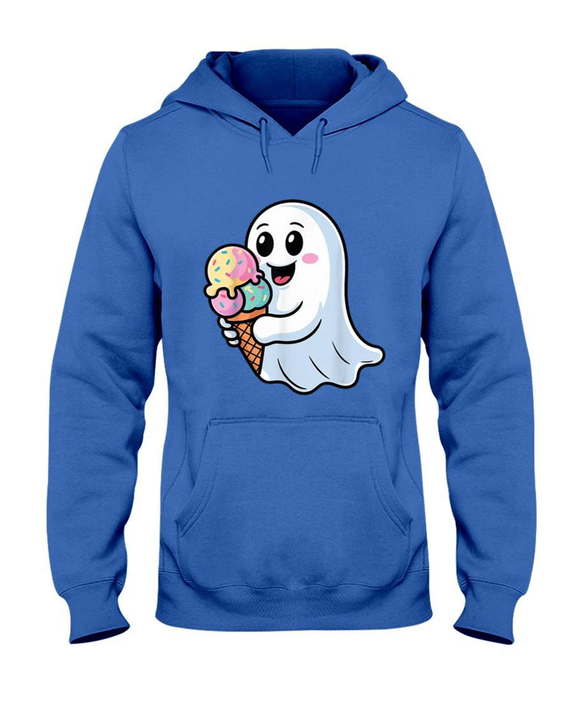 Ghost Eating Ice Cream Funny Creepy Halloween Trick or Treat T-Shirt