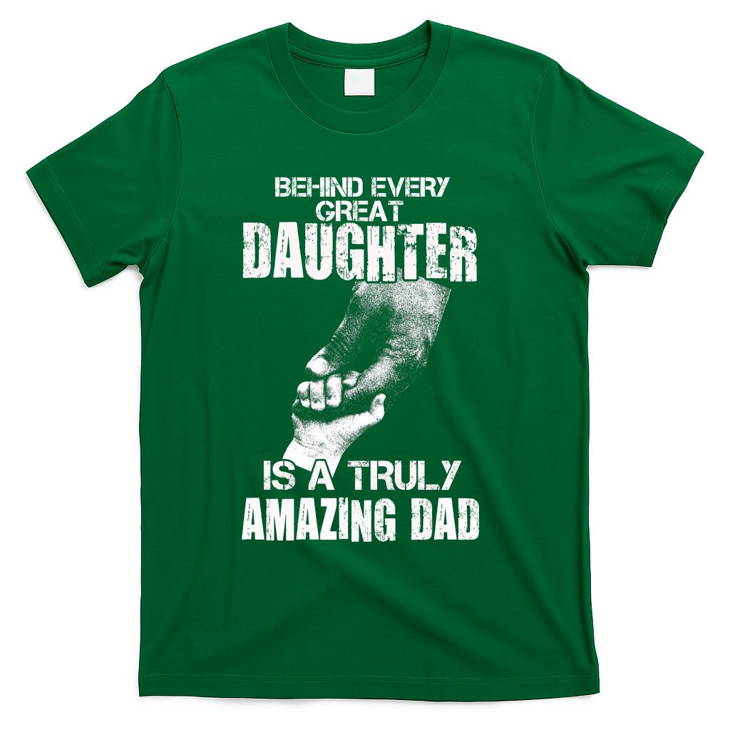 Behind Every Great Daughter Is A Truly Amazing Dad T-Shirt
