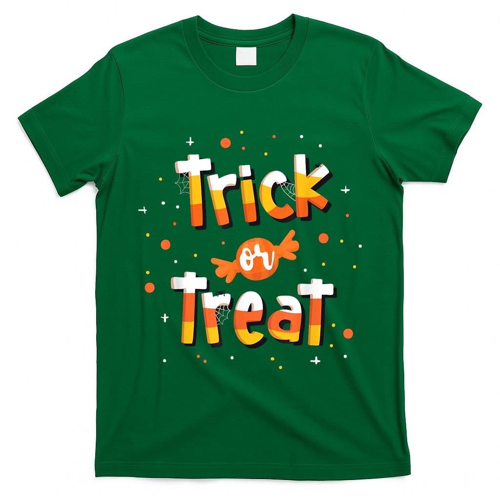 Trick Or Treat Candy Yellow and Orange Cute Halloween T-Shirt
