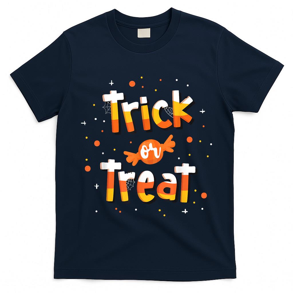 Trick Or Treat Candy Yellow and Orange Cute Halloween T-Shirt