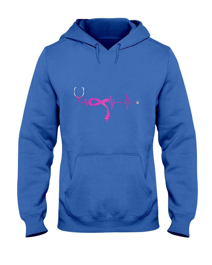 Pink Ribbon Stethoscope Nurse Life Breast Cancer Survivor T-Shirt