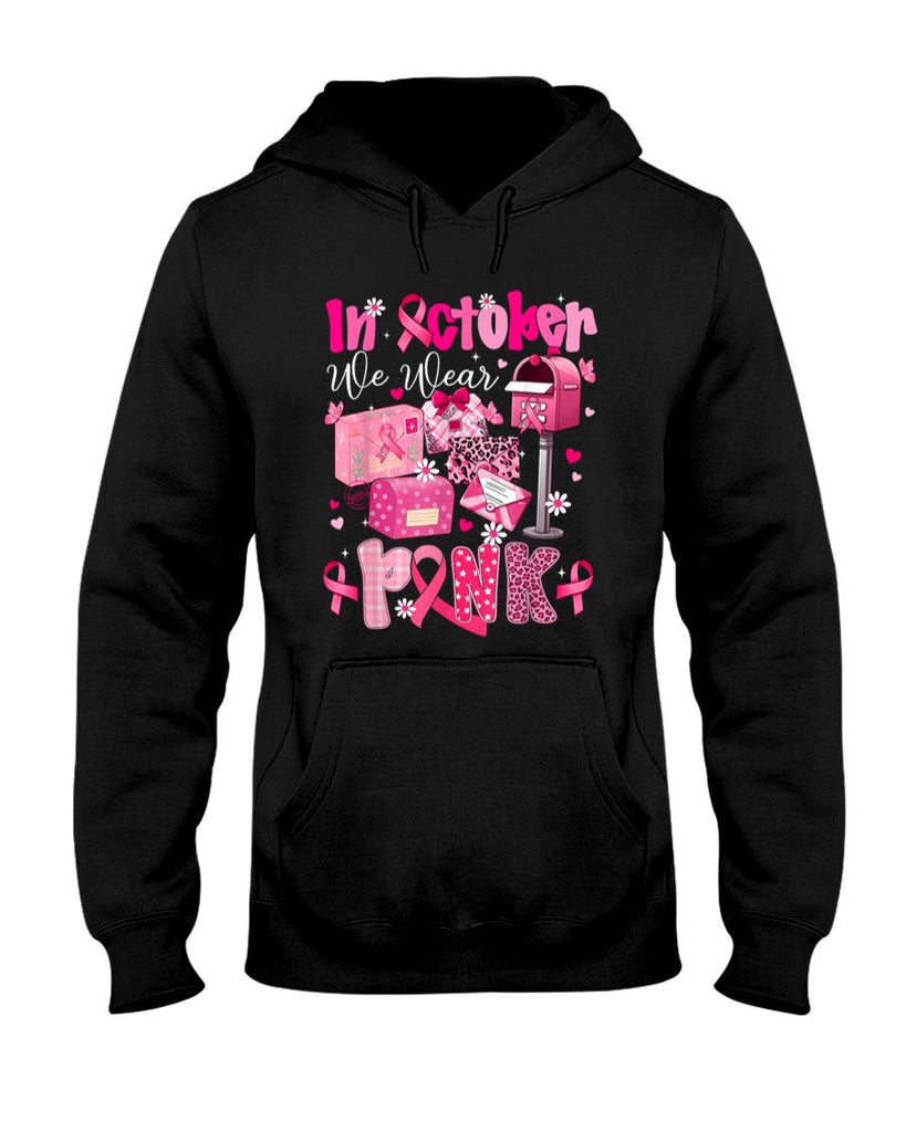 Postal Worker Breast Cancer Awareness October We Wear Pink T-Shirt