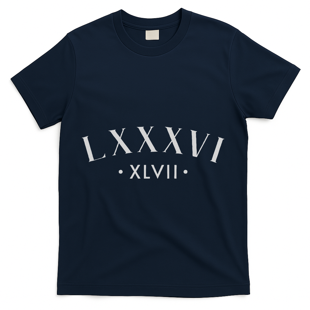 86 47 Roman Numerals Lxxxvi Xlvii 8647 Subtle Anti Trump T-Shirt - Navy
