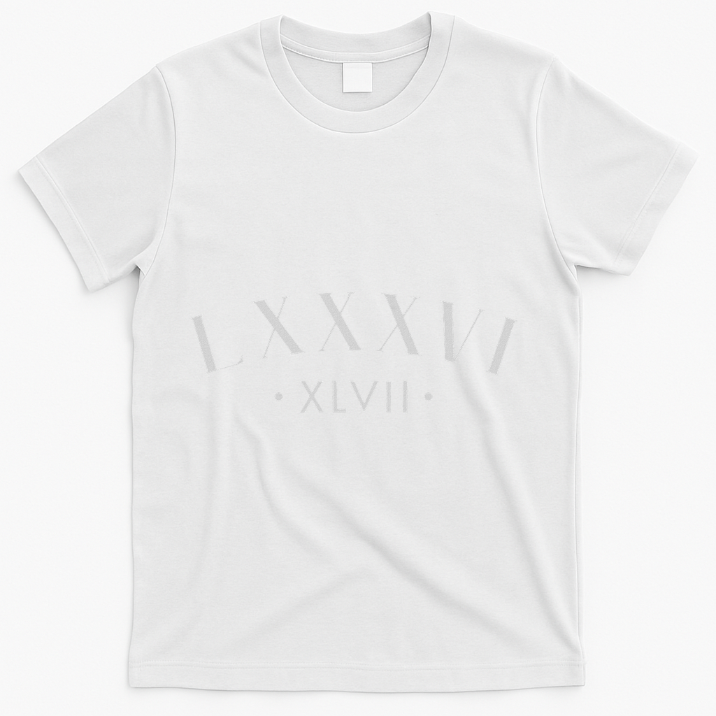 86 47 Roman Numerals Lxxxvi Xlvii 8647 Subtle Anti Trump T-Shirt - White
