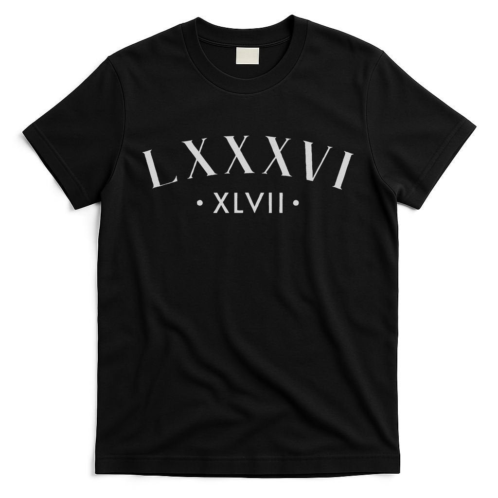 86 47 Roman Numerals Lxxxvi Xlvii 8647 Subtle Anti Trump T-Shirt
