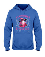 In October We Wear Pink Ghost Witch Breast Cancer Awareness T-Shirt_6