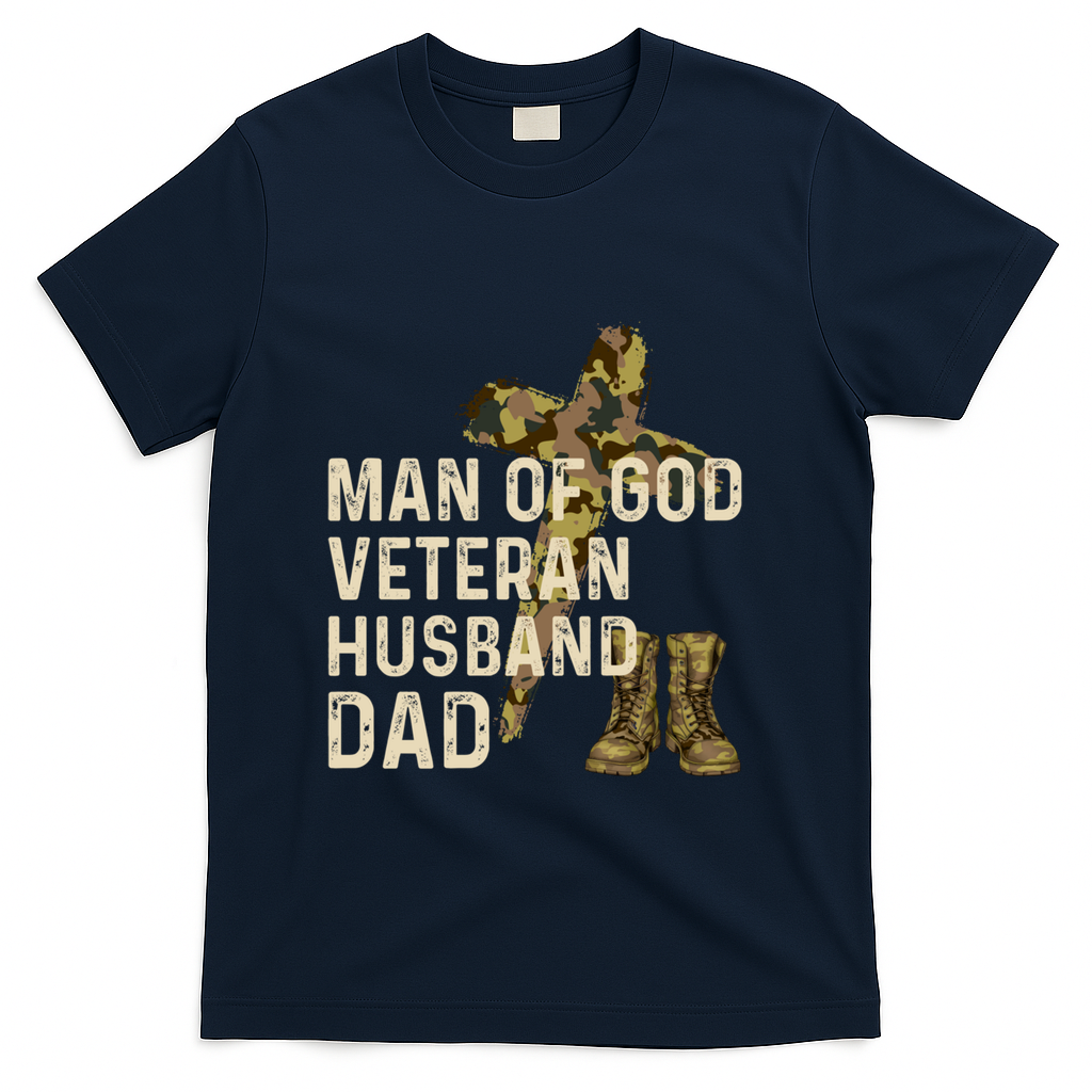 Of God Veteran Husband Dad Christian Jesus Camouflage Gift T-Shirt