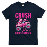 Crush Breast Cancer Awareness Monster Truck Toddler Boy Kids T-Shirt
