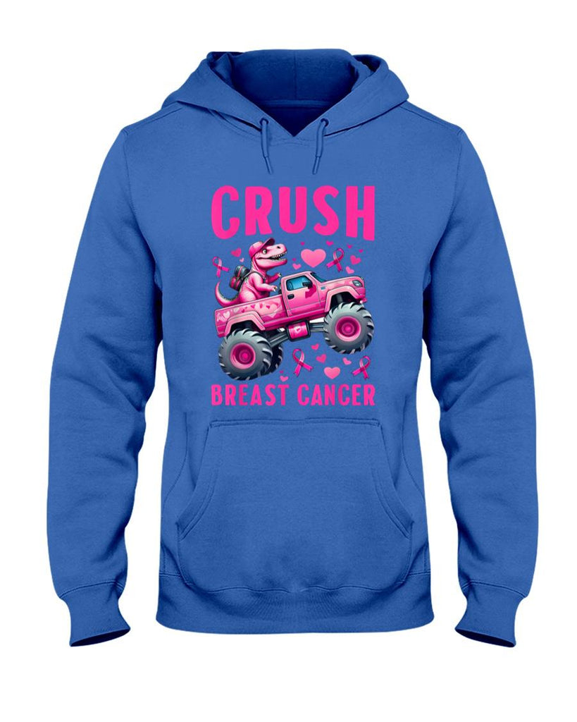 Crush Breast Cancer Awareness Monster Truck Toddler Boy Kids T-Shirt