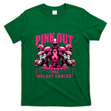 Pink Out Tackle Breast Cancer Awareness Football Pink Ribbon T-Shirt