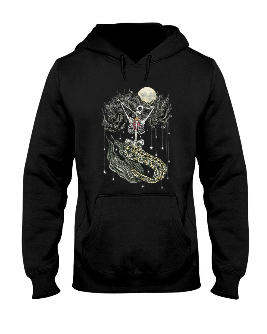 Mermaid Skeleton Retro Halloween Trick Or Treat Scary Horror T-Shirt
