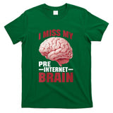 Retro Nostalgia - Womens I Miss My Pre-Internet Brain Digital Nostalgia Retro - T-Shirt