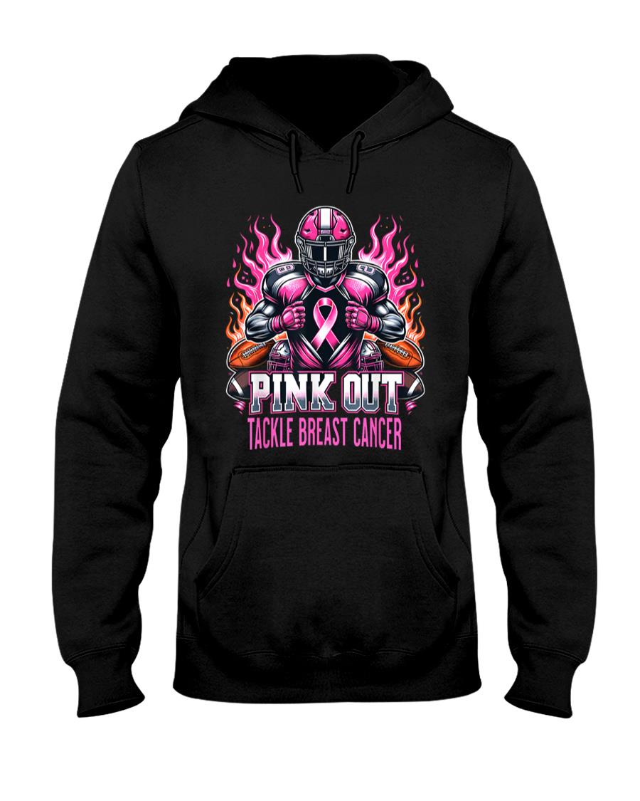 Pink Out Tackle Breast Cancer Awareness American Football T-Shirt