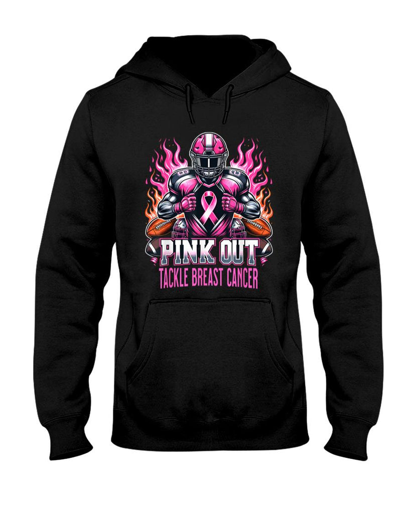 Pink Out Tackle Breast Cancer Awareness American Football T-Shirt