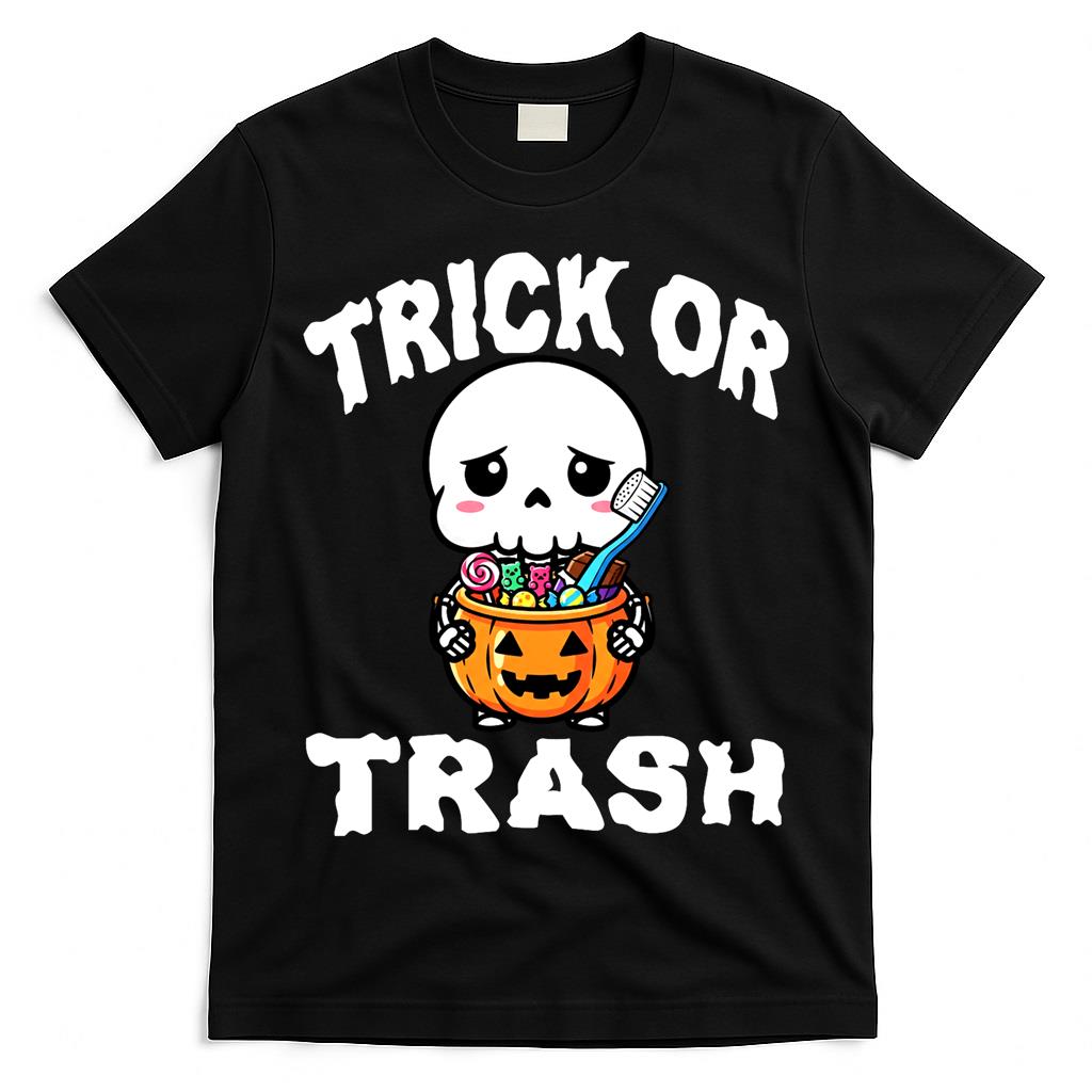 TRICK OR TRASH - SKELETON HALLOWEEN Classic T-Shirt