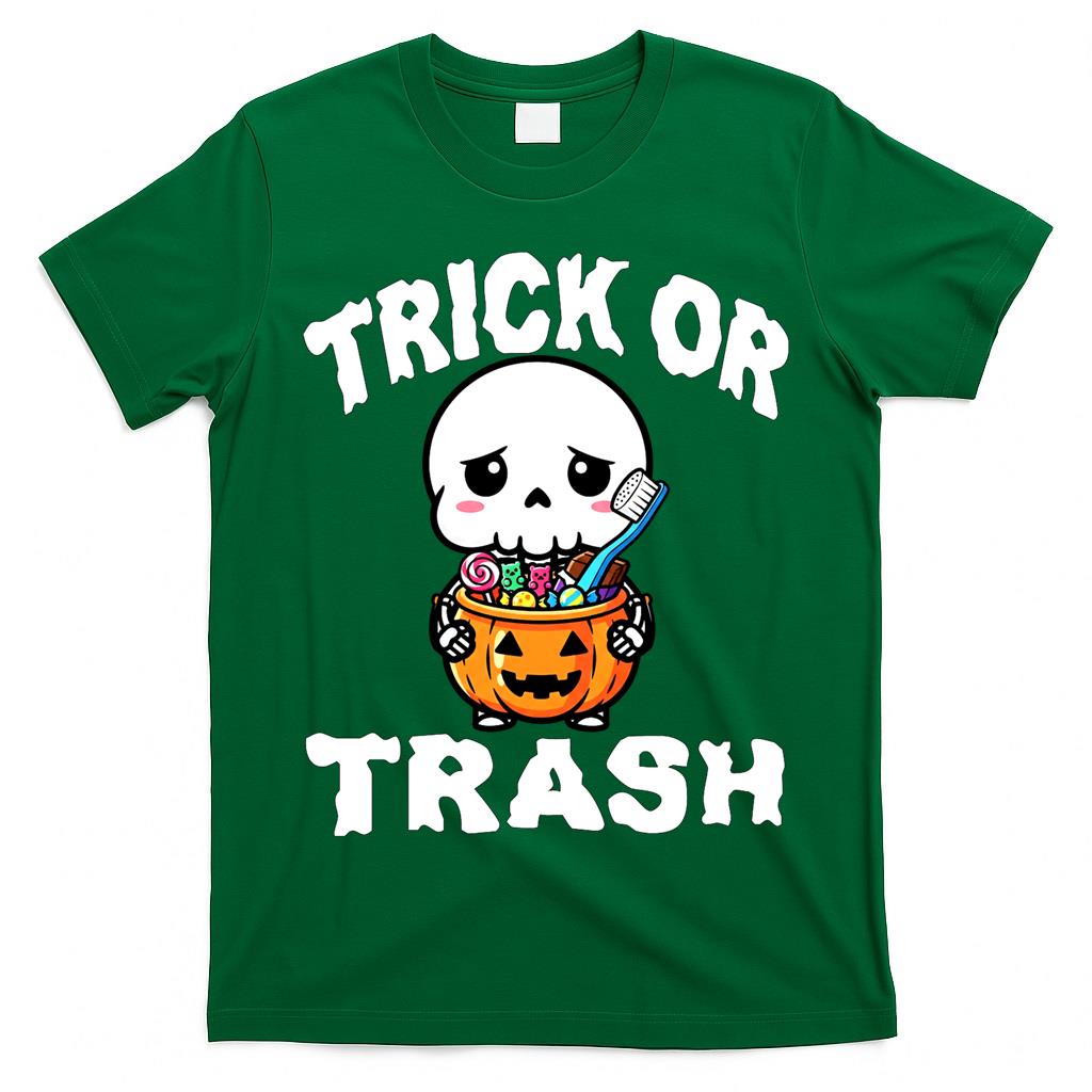 TRICK OR TRASH - SKELETON HALLOWEEN Classic T-Shirt