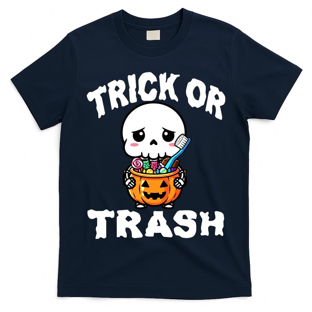 TRICK OR TRASH - SKELETON HALLOWEEN Classic T-Shirt