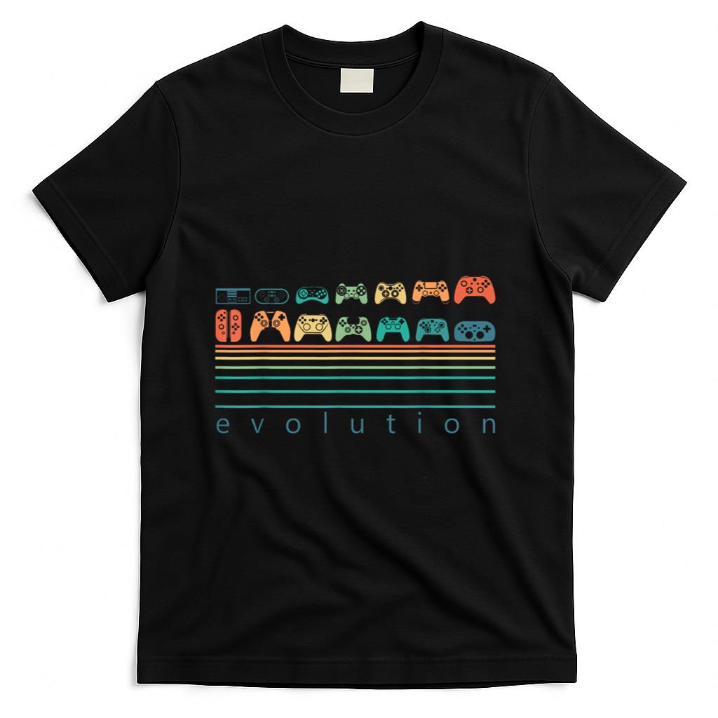 Retro Nostalgia - Video Game Controller Evolution 80s 90s Retro Gaming Gamer T-Shirt