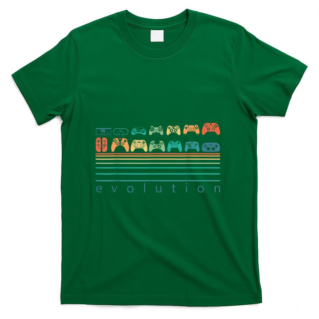 Retro Nostalgia - Video Game Controller Evolution 80s 90s Retro Gaming Gamer T-Shirt