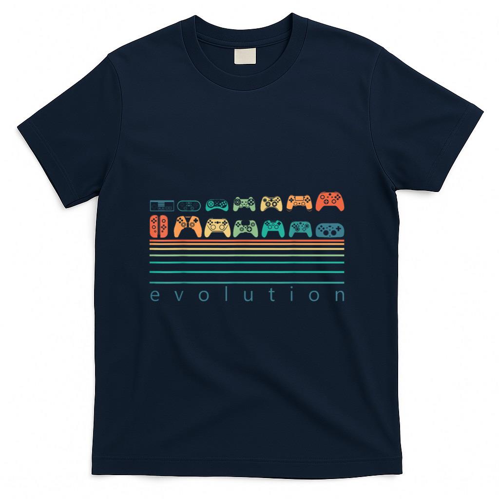 Retro Nostalgia - Video Game Controller Evolution 80s 90s Retro Gaming Gamer T-Shirt