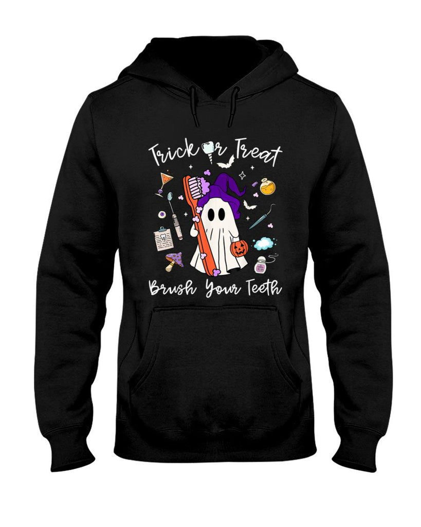 Trick Or Treat Brush Your Teeth Dentist Halloween Costume T-Shirt