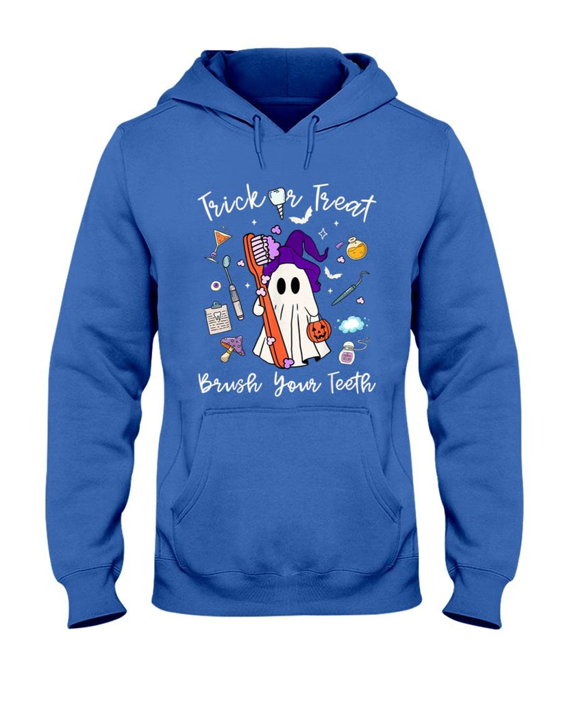 Trick Or Treat Brush Your Teeth Dentist Halloween Costume T-Shirt