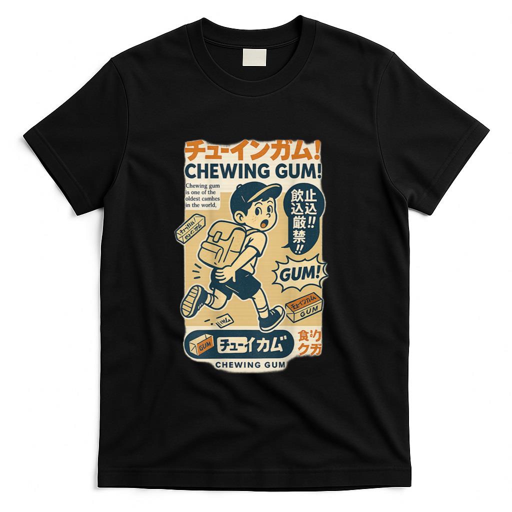 Retro Nostalgia - Retro Chewing Gum Japan Style Nostalgia Pop Art Back Travel T-Shirt