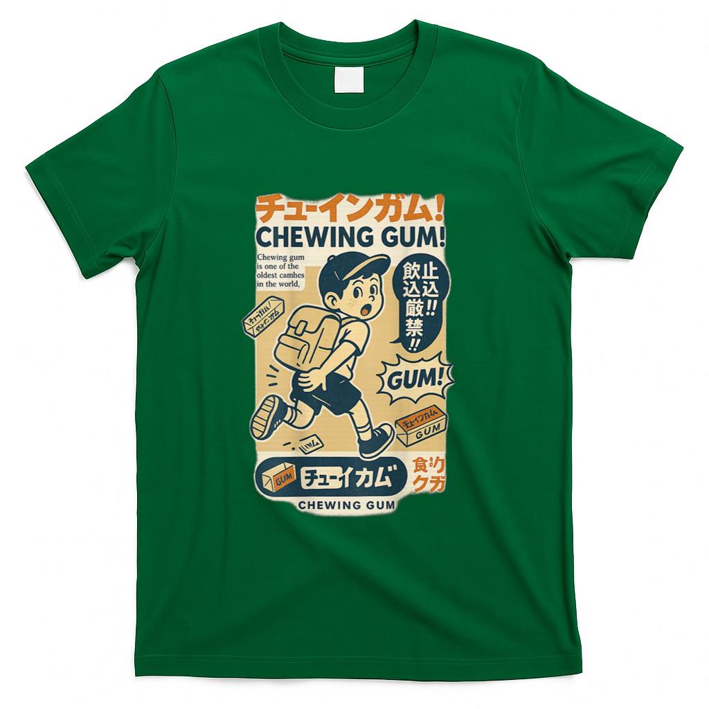 Retro Nostalgia - Retro Chewing Gum Japan Style Nostalgia Pop Art Back Travel T-Shirt